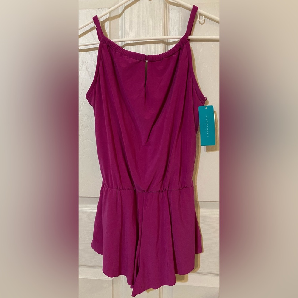 New-  Swimwear Romper w/ Pockets One Piece Swimsuit   Small